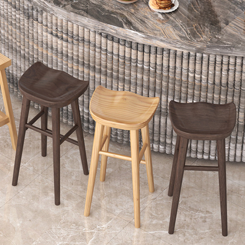 Industrial Solid Wood Bar Stool Backless Counter Stool for Restaurant and Bristol
