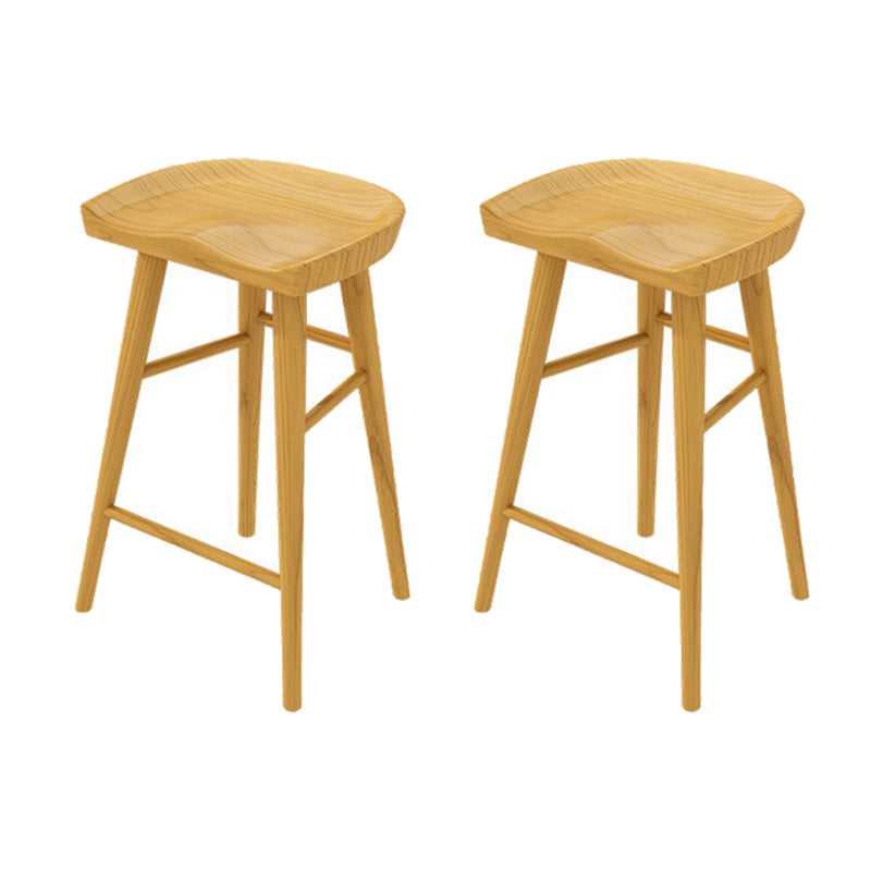 Industrial Solid Wood Bar Stool Backless Counter Stool for Restaurant and Bristol