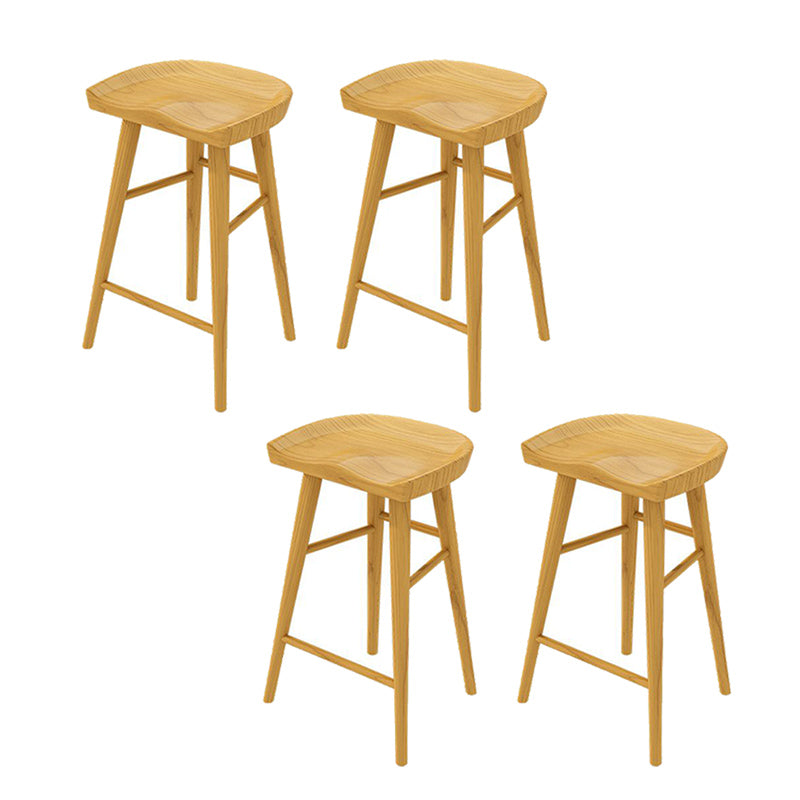 Industrial Solid Wood Bar Stool Backless Counter Stool for Restaurant and Bristol