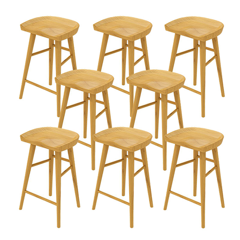 Industrial Solid Wood Bar Stool Backless Counter Stool for Restaurant and Bristol