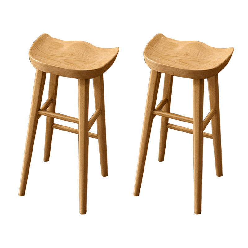 Industrial Solid Wood Bar Stool Backless Counter Stool for Restaurant and Bristol
