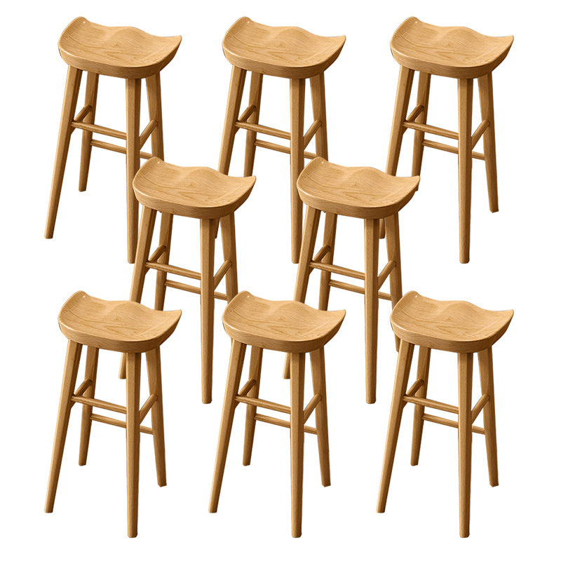 Industrial Solid Wood Bar Stool Backless Counter Stool for Restaurant and Bristol