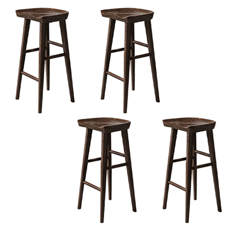 Industrial Solid Wood Bar Stool Backless Counter Stool for Restaurant and Bristol