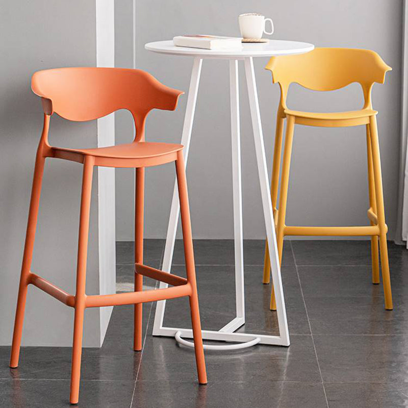Industrial Stackable Bar Height Stool Plastic Low Back Bar Stool for  Dining Room