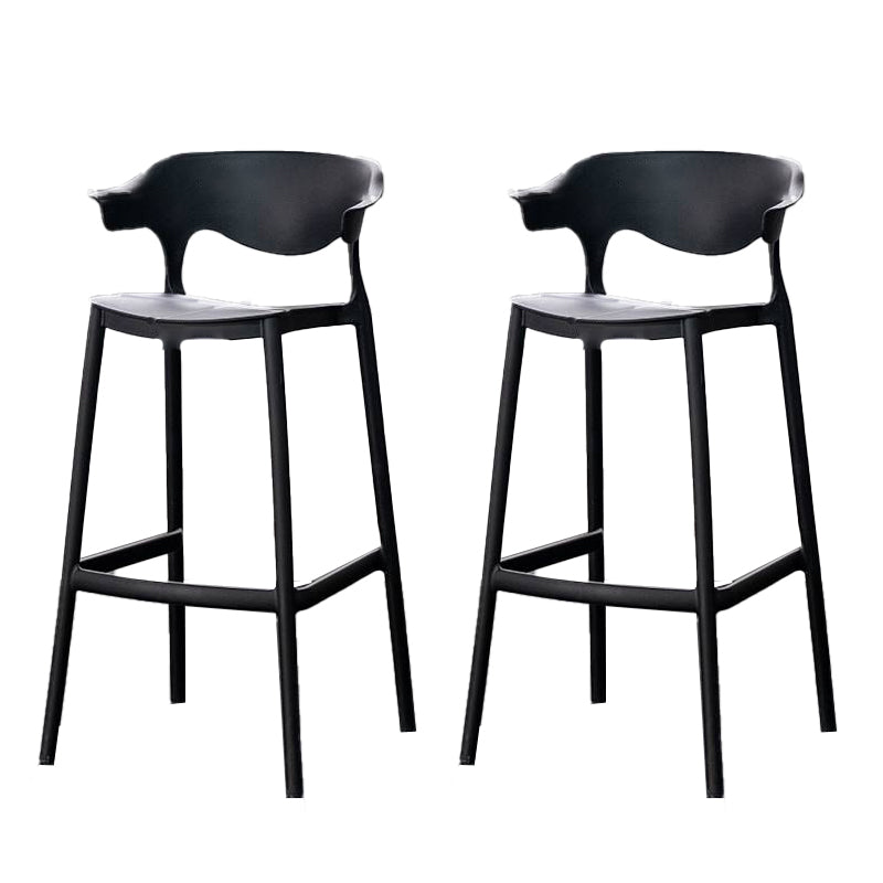 Industrial Stackable Bar Height Stool Plastic Low Back Bar Stool for  Dining Room
