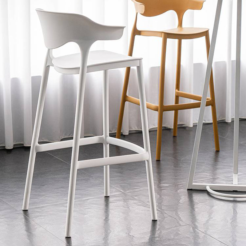 Industrial Stackable Bar Height Stool Plastic Low Back Bar Stool for  Dining Room