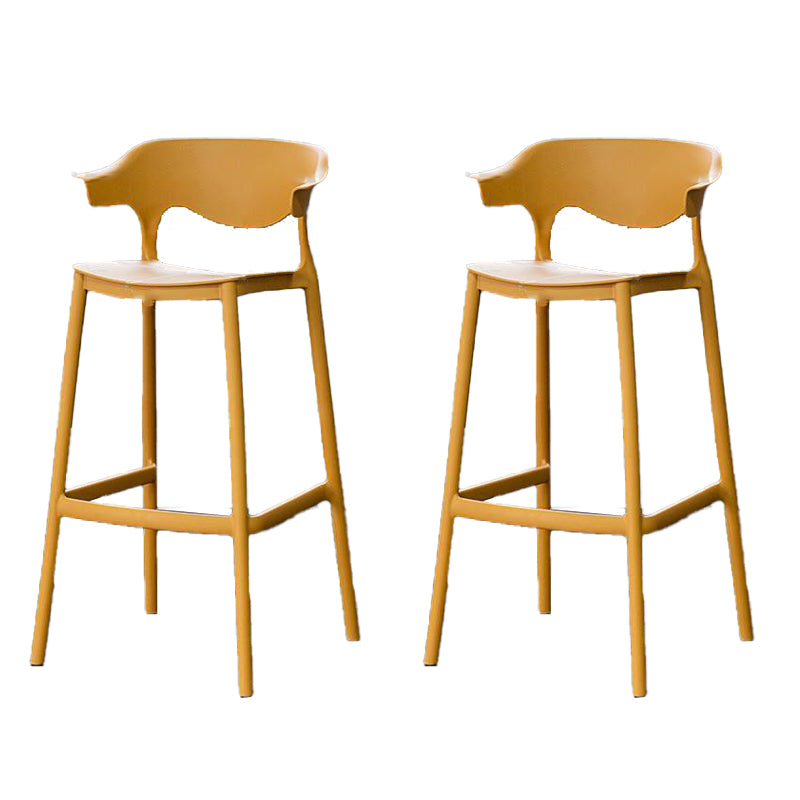 Industrial Stackable Bar Height Stool Plastic Low Back Bar Stool for  Dining Room