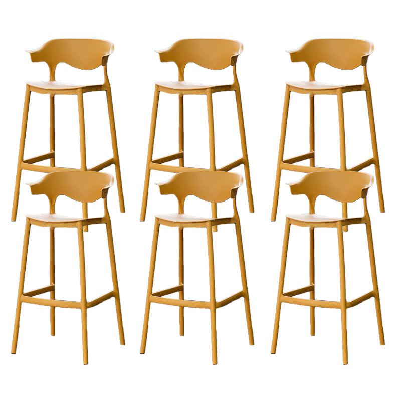 Industrial Stackable Bar Height Stool Plastic Low Back Bar Stool for  Dining Room