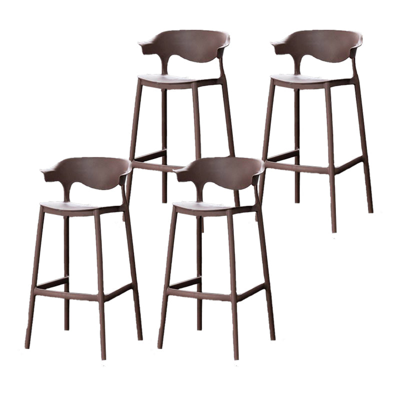 Industrial Stackable Bar Height Stool Plastic Low Back Bar Stool for  Dining Room