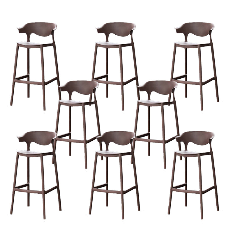 Industrial Stackable Bar Height Stool Plastic Low Back Bar Stool for  Dining Room