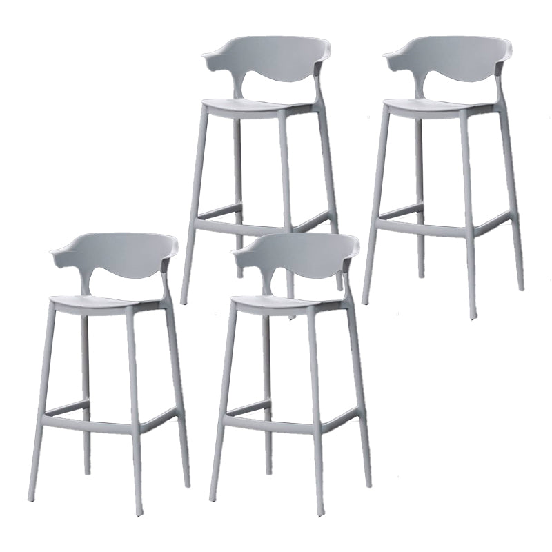 Industrial Stackable Bar Height Stool Plastic Low Back Bar Stool for  Dining Room