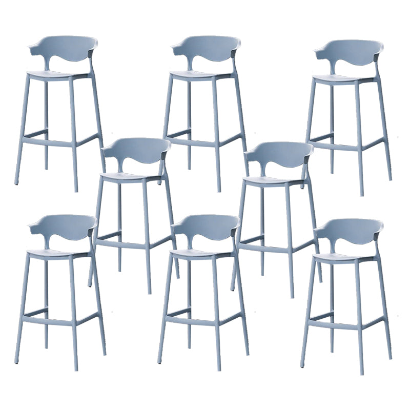 Industrial Stackable Bar Height Stool Plastic Low Back Bar Stool for  Dining Room