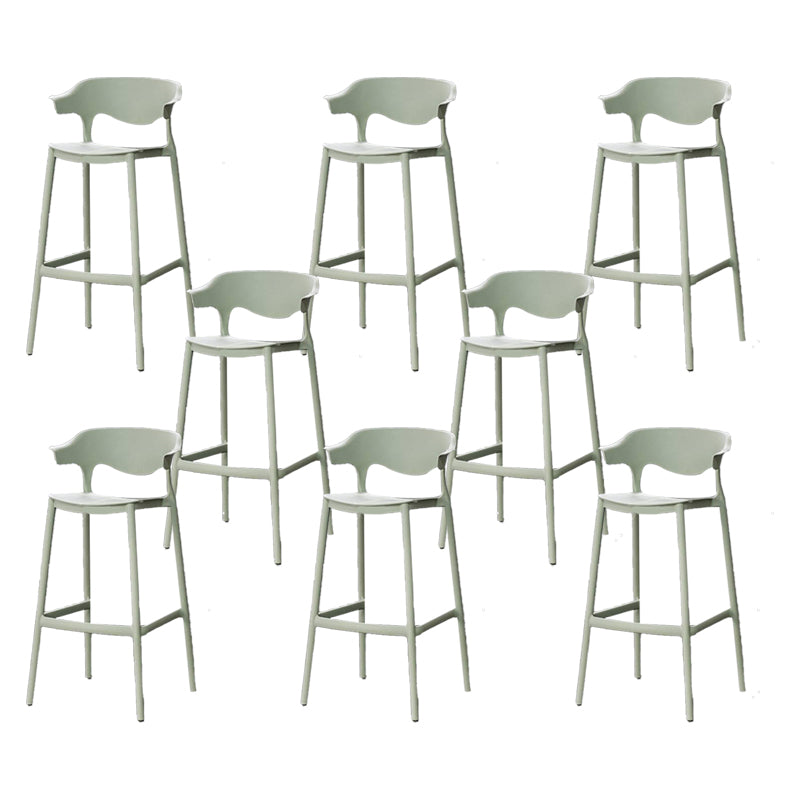 Industrial Stackable Bar Height Stool Plastic Low Back Bar Stool for  Dining Room