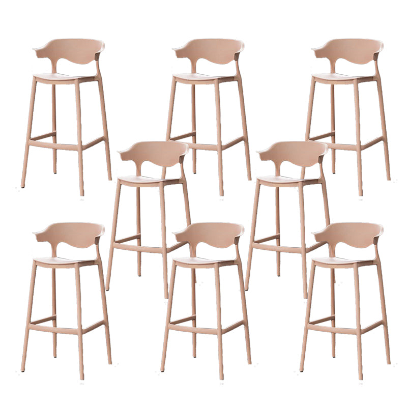 Industrial Stackable Bar Height Stool Plastic Low Back Bar Stool for  Dining Room
