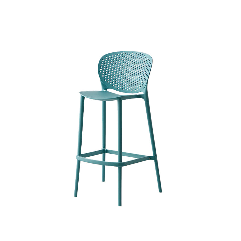 Industrial Stackable Armless Bar Stool Plastic Low Back Bar Stool