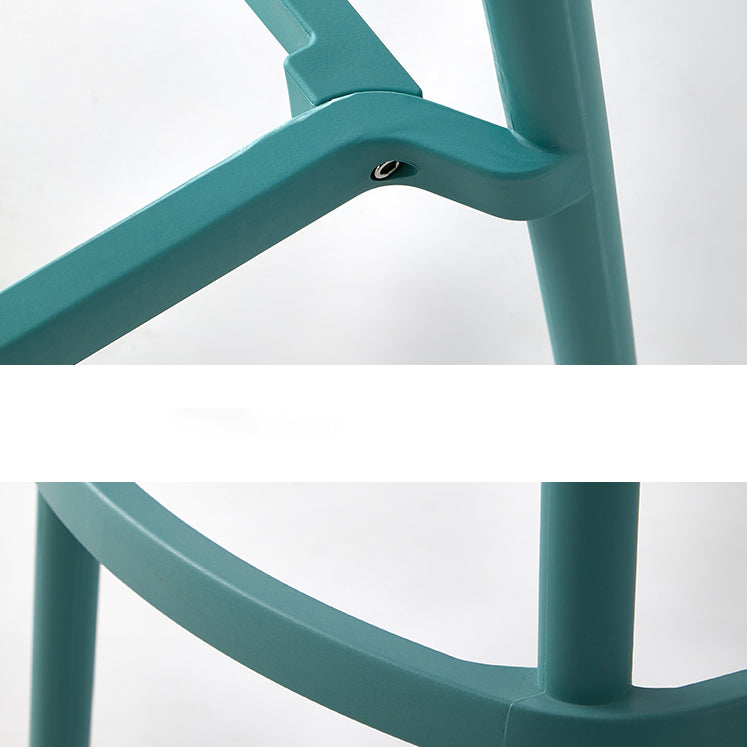 Industrial Stackable Armless Bar Stool Plastic Low Back Bar Stool