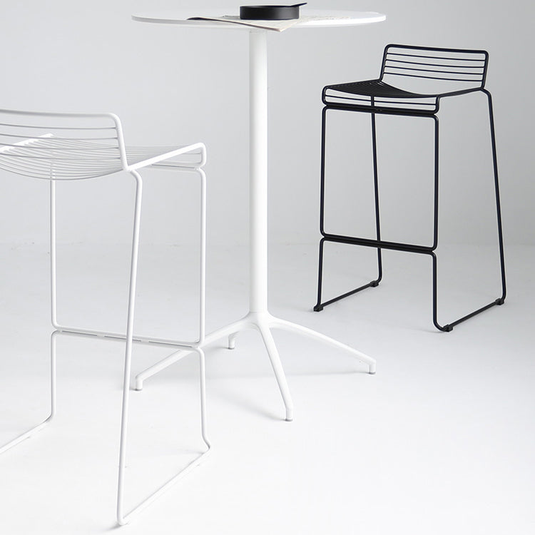 Industrial Steel Bar Height Stool Armless Bar Stool for Living Room