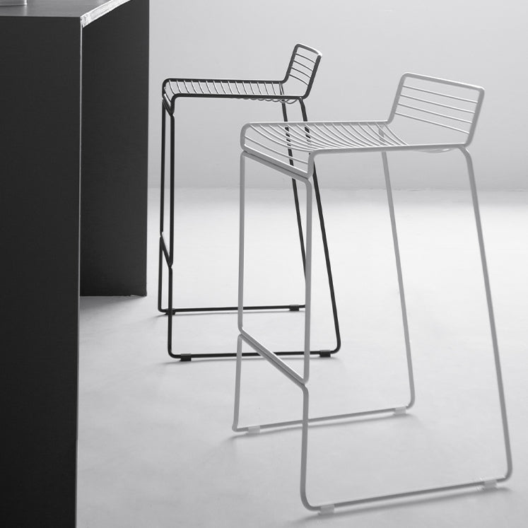 Industrial Steel Bar Height Stool Armless Bar Stool for Living Room