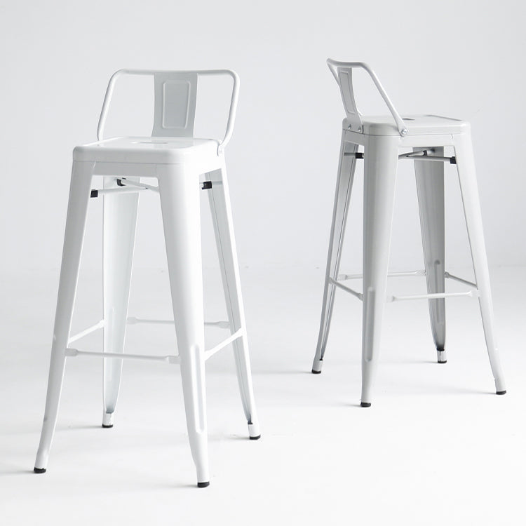 Outdoor-Indoor Metal Bar Height Stool Industrial Low Back Bar Stool