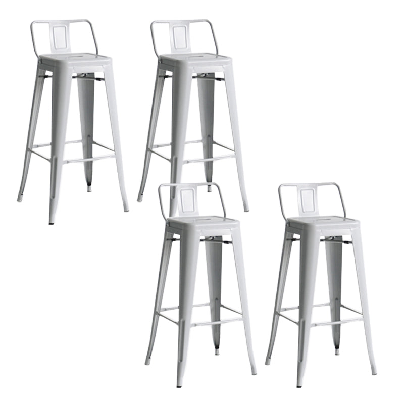 Outdoor-Indoor Metal Bar Height Stool Industrial Low Back Bar Stool