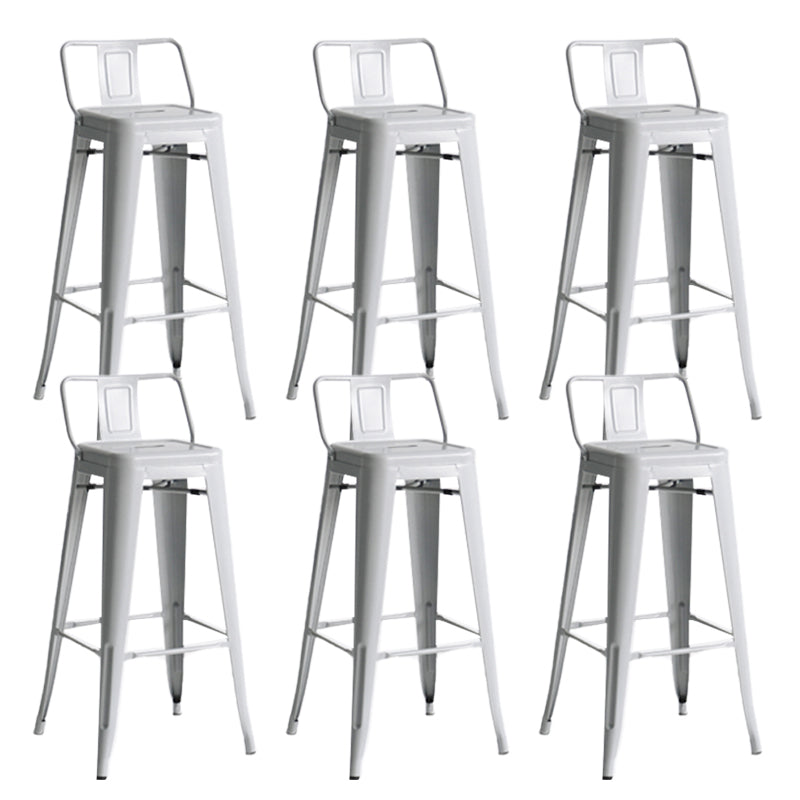 Outdoor-Indoor Metal Bar Height Stool Industrial Low Back Bar Stool