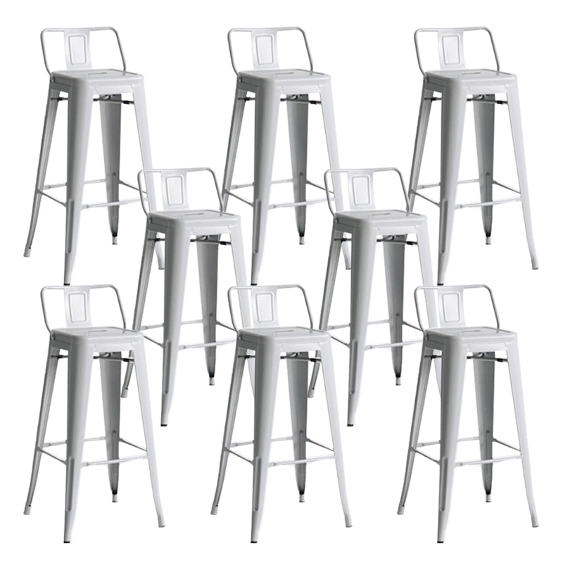 Outdoor-Indoor Metal Bar Height Stool Industrial Low Back Bar Stool