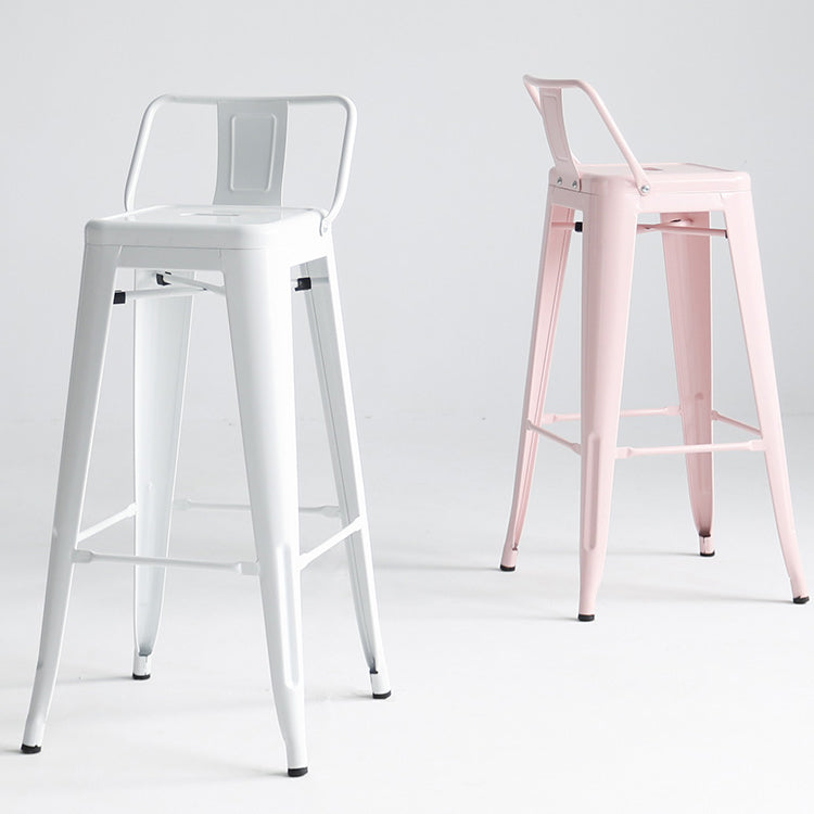 Outdoor-Indoor Metal Bar Height Stool Industrial Low Back Bar Stool