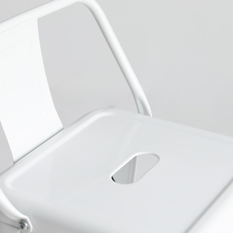 Outdoor-Indoor Metal Bar Height Stool Industrial Low Back Bar Stool