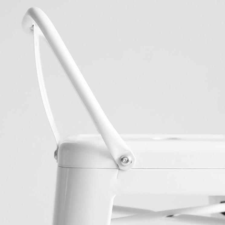 Outdoor-Indoor Metal Bar Height Stool Industrial Low Back Bar Stool