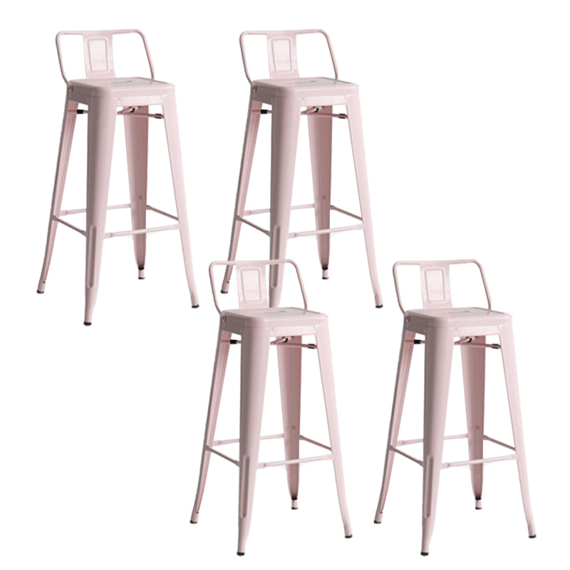 Outdoor-Indoor Metal Bar Height Stool Industrial Low Back Bar Stool