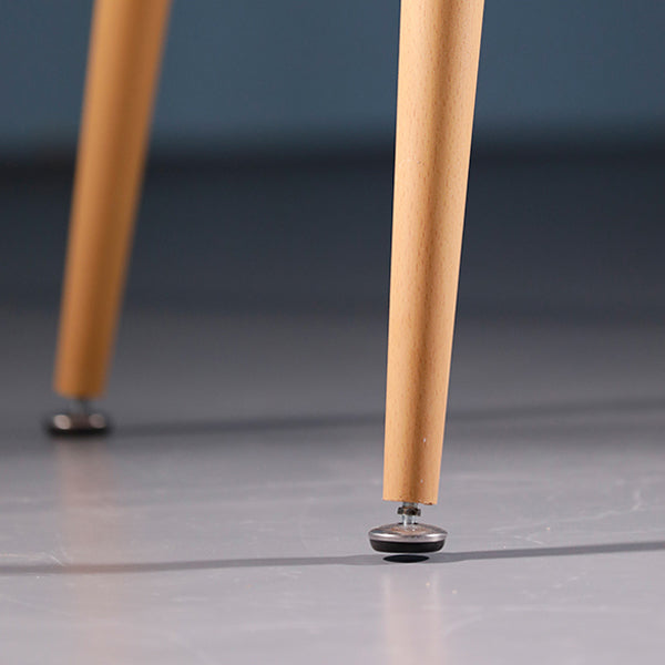 Scandinavian Solid Wood Legs Bar Stool Armless Plastic Bar Stool for Living Room