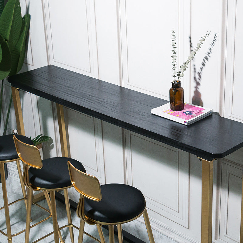 Leather Bar Stool Glam Armless Counter Stool for Living Room