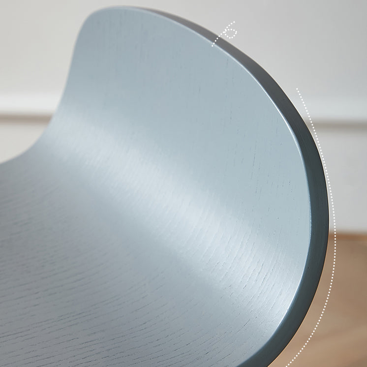 Indoor Armless Low Back Bar Height Stool Beech Solid Wood Bar Stool