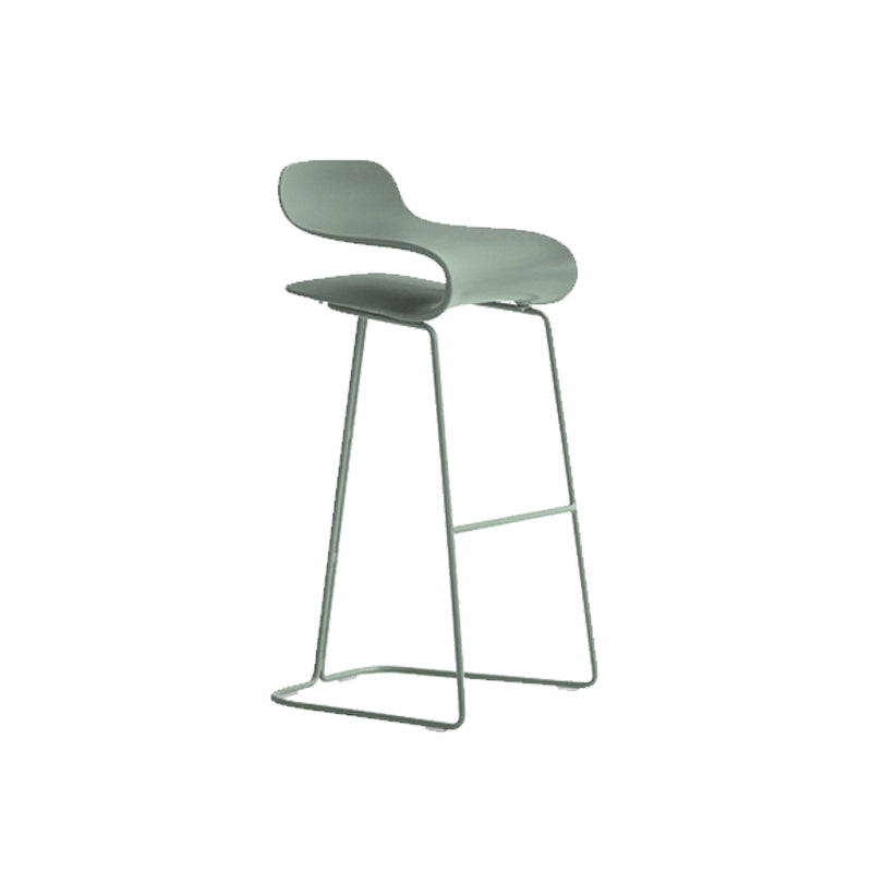 Industrial Armless Bar Stool Plastic and Steel Bar Stool for Living Room
