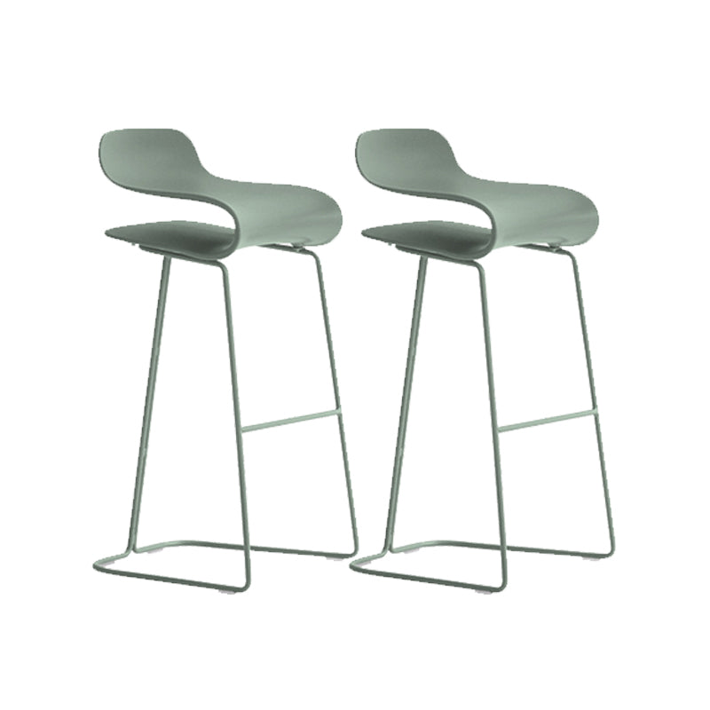Industrial Armless Bar Stool Plastic and Steel Bar Stool for Living Room