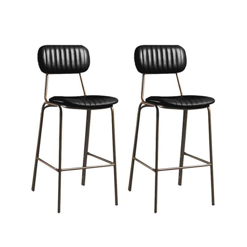 Modern Leather Bar Stool Backrest Counter Stool for Living Room