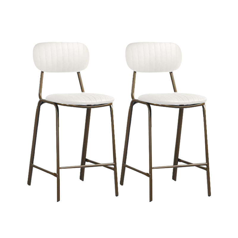 Modern Leather Bar Stool Backrest Counter Stool for Living Room