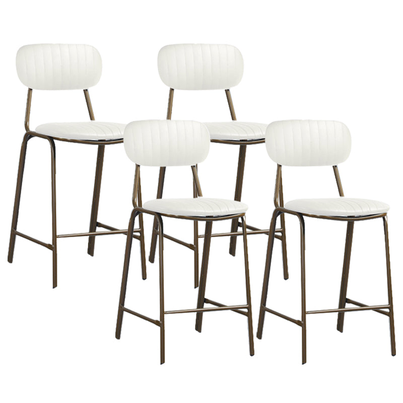 Modern Leather Bar Stool Backrest Counter Stool for Living Room