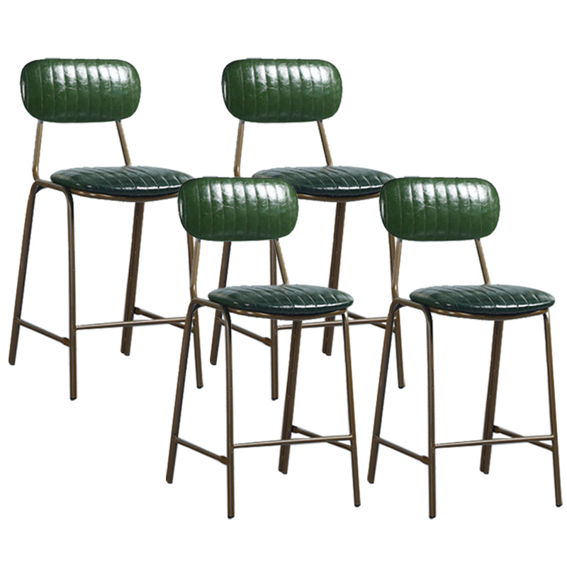 Modern Leather Bar Stool Backrest Counter Stool for Living Room
