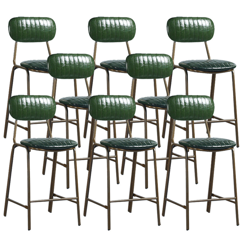 Modern Leather Bar Stool Backrest Counter Stool for Living Room