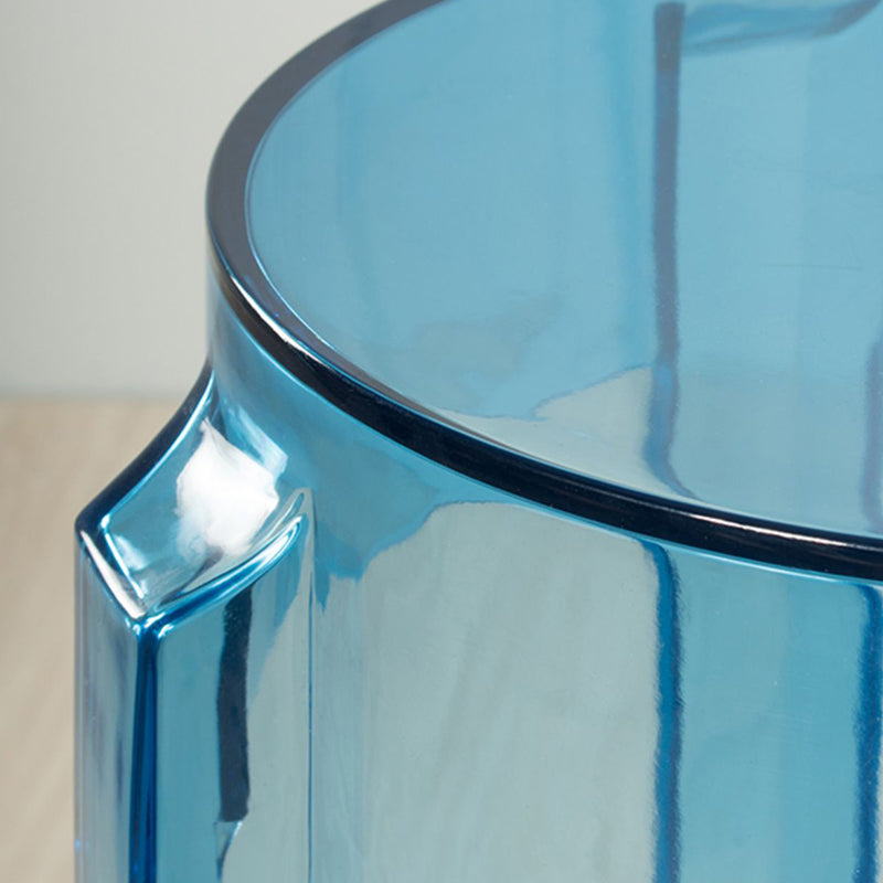 Industrial Backless Round Seat Acrylic Armless Bar Stool for Living Room