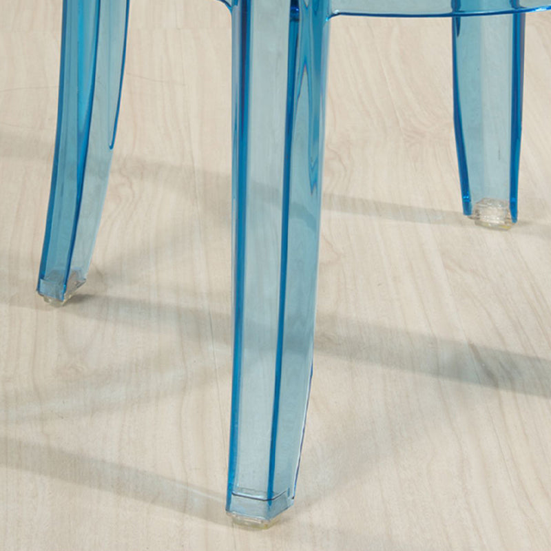 Industrial Backless Round Seat Acrylic Armless Bar Stool for Living Room