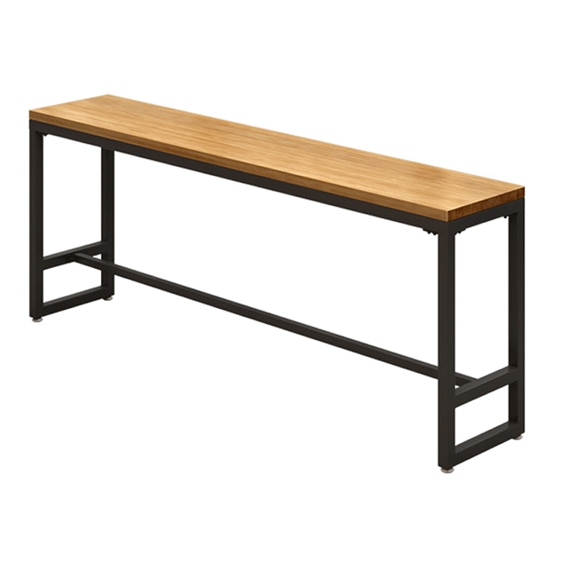 Industrial Bar Table Bar Height Rectangle Solid Wood Pub Table for Home