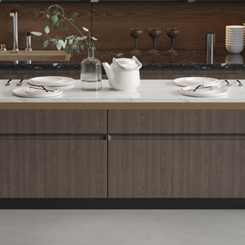 Glam Bar-height Table Faux Marble Top Bistro Pub Table with Gold Base