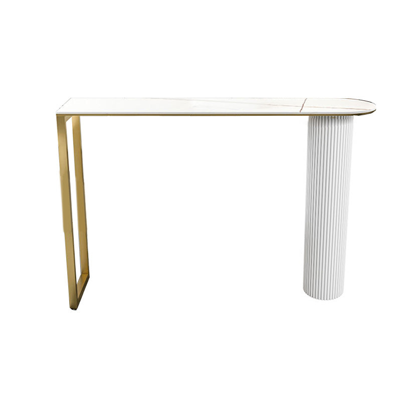 Stone Top Table Modern Style Bistro Pub Table for Dining Room