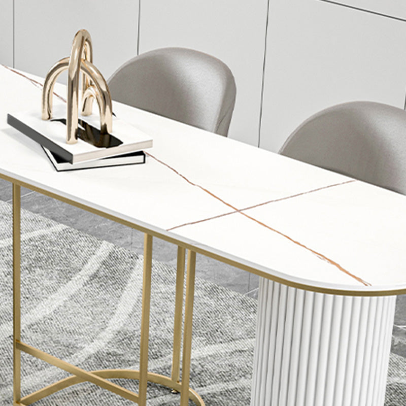 Stone Top Table Modern Style Bistro Pub Table for Dining Room