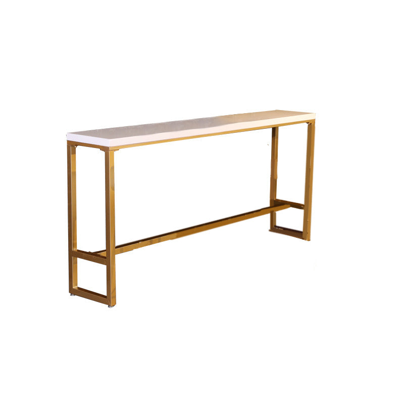 Glam Bar Height Table Solid Wood Top Bistro Pub Table for Patio Use