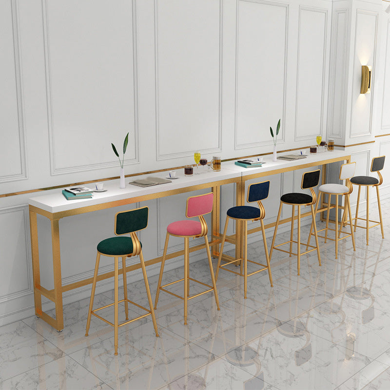 Glam Bar Height Table Solid Wood Top Bistro Pub Table for Patio Use