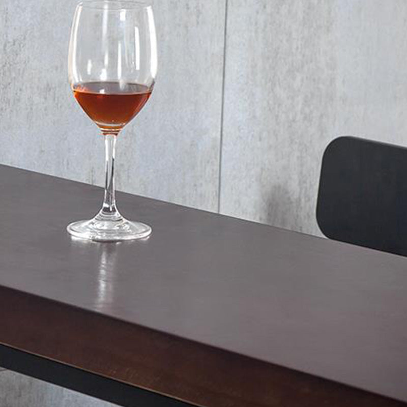 Industrial Bar Height Table Solid Wood Top Bistro Bar Table with Metal Base