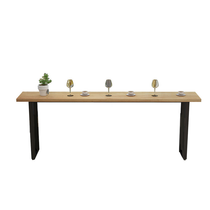 Modern Bar Height Table Solid Wood Top Bistro Pub Table for Living Room